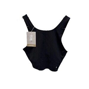 OnCloud Core 2-in-1 Crop High Neck Low Back Longline Sports Bra Tank Black S New